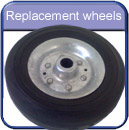 Replacement wheels for trailer jockey wheels
