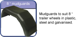 Trailer parts and accessories plastic mudguards