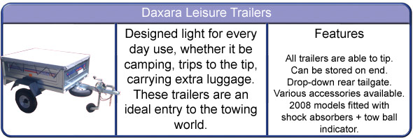 Indespension Daxara Leisure 107, 127, 147, 148, 199 trailers