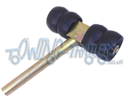 Double castor roller assembly with 34mm  x 440mm pole