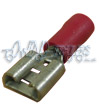 100 x RED 6.3mm Semi-insulated Female Spade Connector